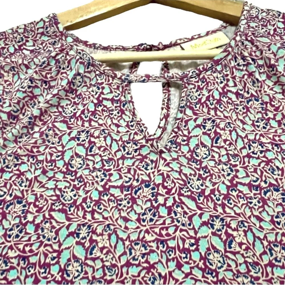 Modcloth Sleeveless Knit Top With Keyhole Accent Purple and Blue Size Small - Picture 5 of 7